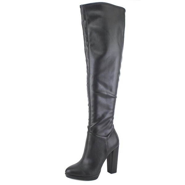 Jessica Simpson Grandie Women Round Toe Synthetic Black Over the Knee Boot