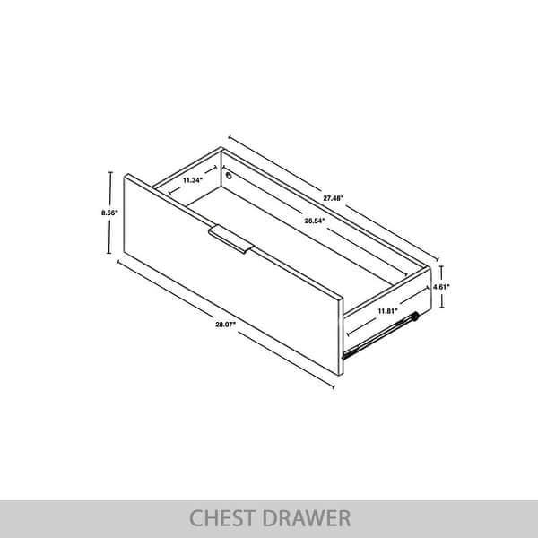 dimension image slide 6 of 10, CraftPorch Corduroy 4-pieces Glam White Bed with White Furniture Bedroom Set