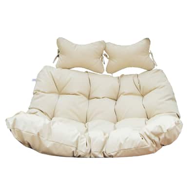Egg Swing Chair Cushion Durable Weather Resistant Polyester Fits 2 People by LeisureMod