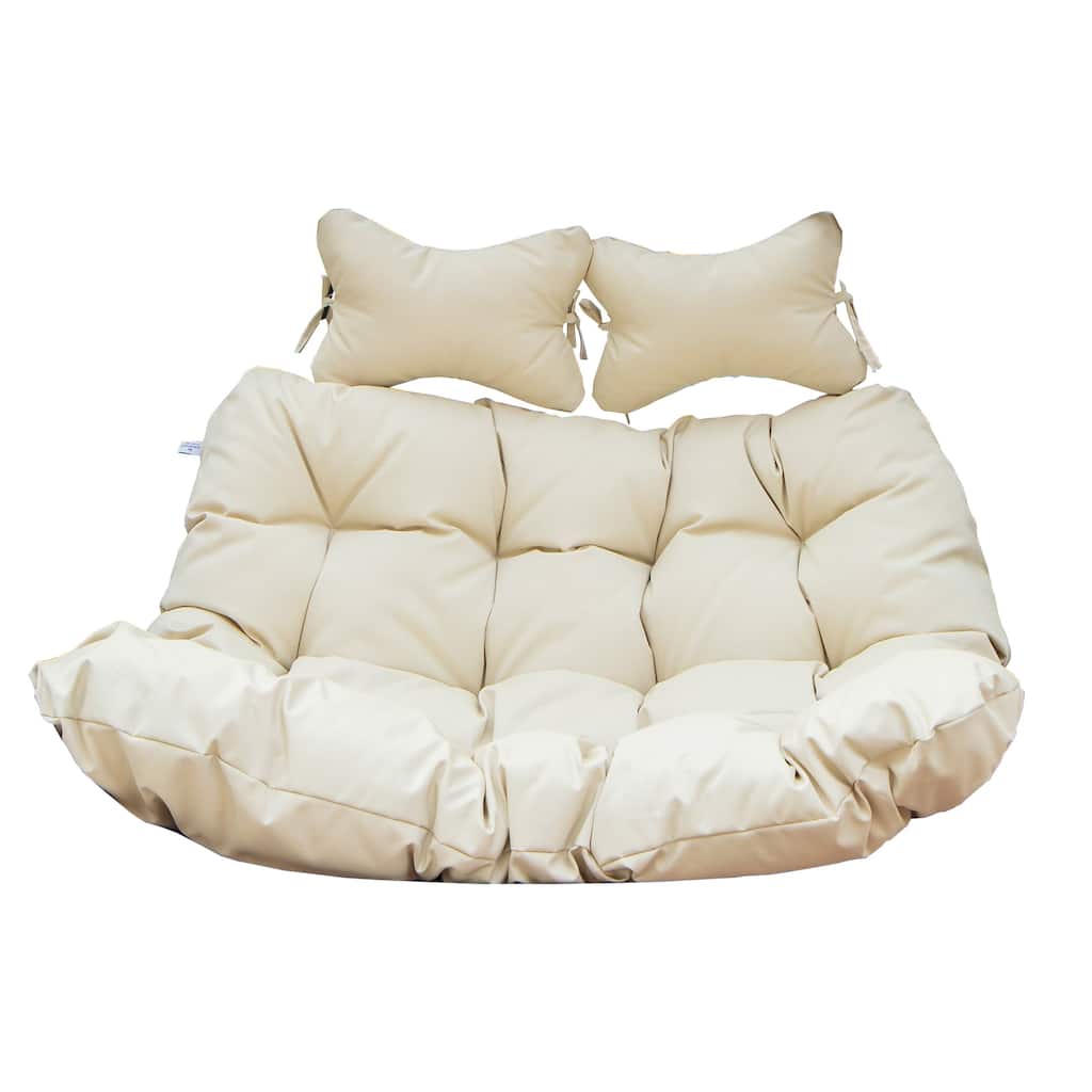 Egg Swing Chair Cushion Durable Weather Resistant Polyester Fits 2 People by LeisureMod