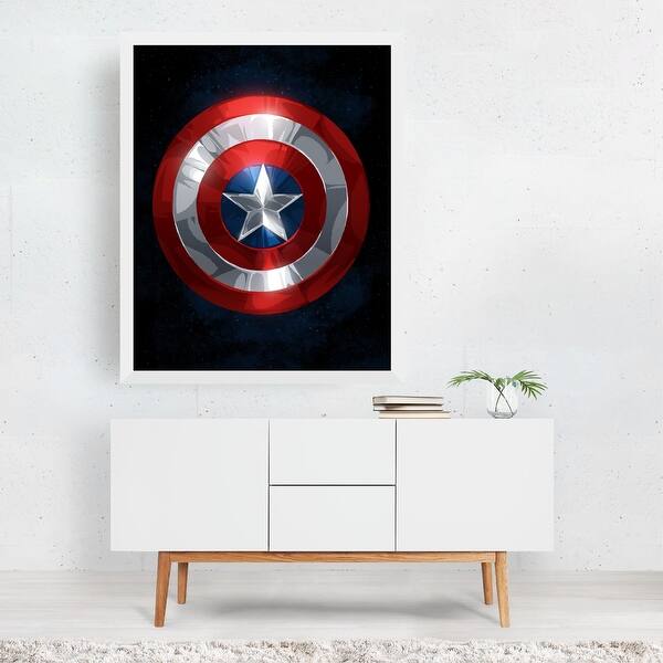 Shop Avengers Captain America Circles Framed Wall Art Print Overstock 31461796