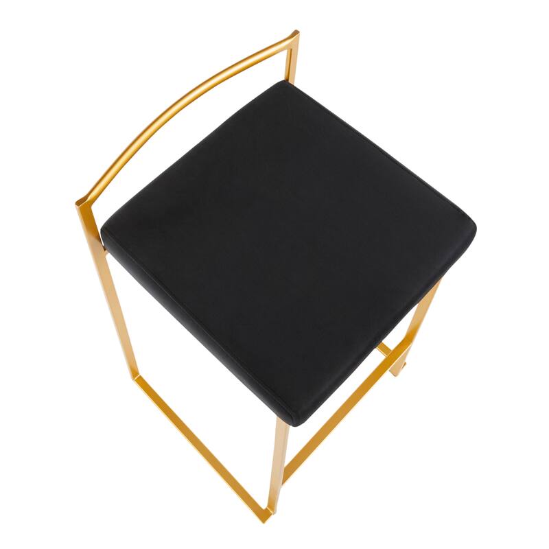 Silver Orchid Forrest Gold Stackable Fully Welded Counter Stool (Set of 3)