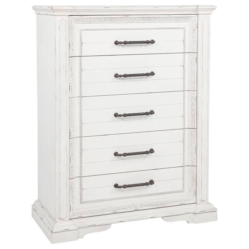 McKinney 5-drawer Bedroom Chest of Drawers Vintage White - Vintage White
