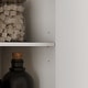 preview thumbnail 12 of 13, Multi-Functional White Kitchen Storage Cabinet with Drawers and Glass Doors, MDF & Metal Hardware