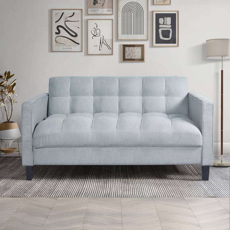 Vernal Upholstered Square Arm Loveseat / Sofa