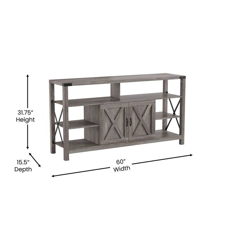 TV Stand for up to 60" TV's with Adjustable Shelf and Storage