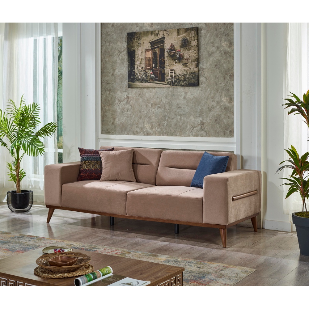 Wide arm sales sofa