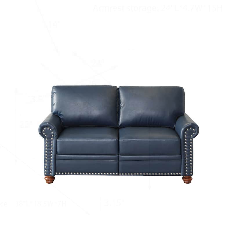 Charming Faux Leather Loveseat with Storage and Sturdy Construction for Cozy Living