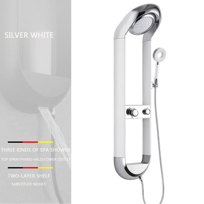 Premium Multi-Function Shower System with Adjustable Modes and Dual Storage Shelves