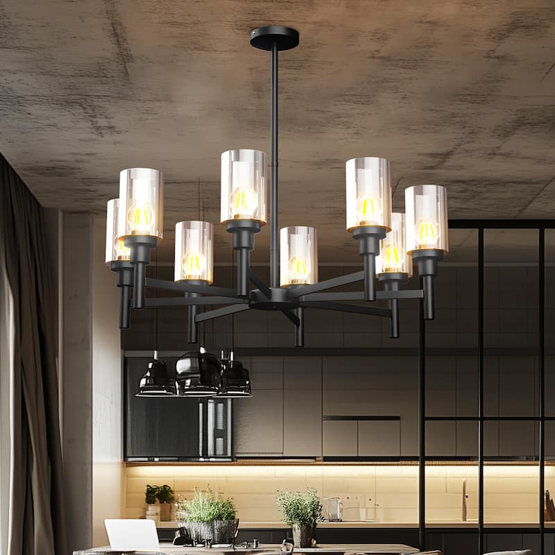 Farmhouse Ferris Wheel Glass Chandelier