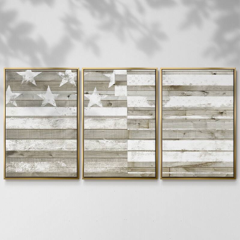 Americana Flag - Multi Piece Framed Canvas