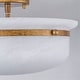 preview thumbnail 9 of 10, 15'' W 3-Light Frosted Opal Glass Semi Flush Mount