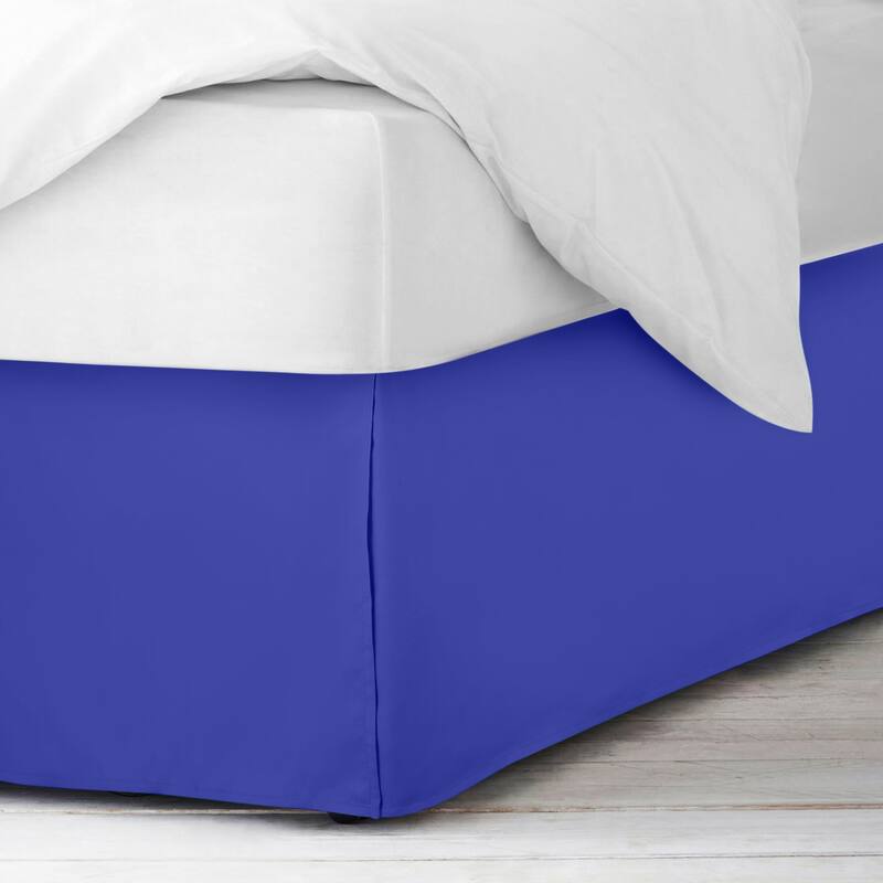 Clara Clark Pleated Bed Skirt-14 inch Tailored Drop - Soft Double Brushed Premium Microfiber Ruffle Bed Skirt - Includes 8 Pins