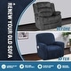 preview thumbnail 10 of 19, Enova Home Velvet Spandex Recliner Chair Slipcover with Elastic Bottom Side Pocket