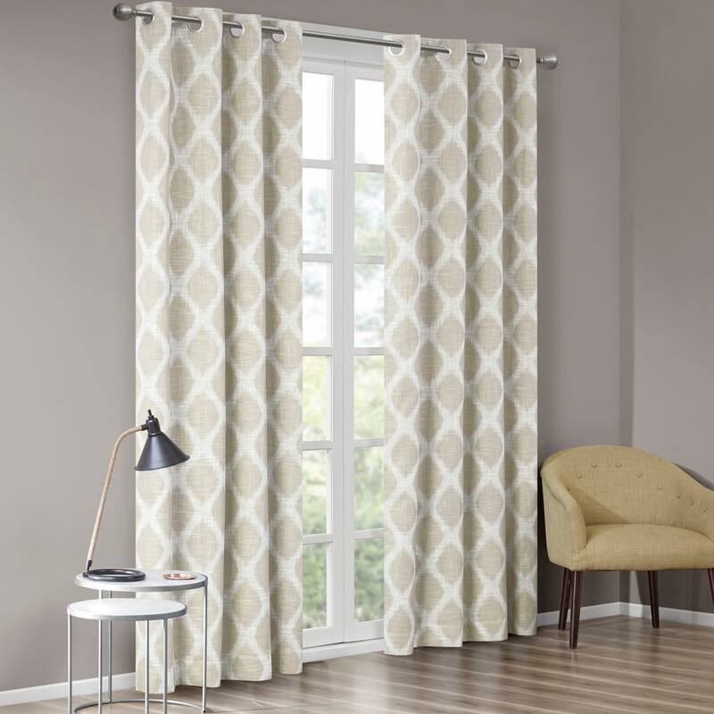 Printed Ikat Blackout Curtain Panel(Only 1 Pc Panel)