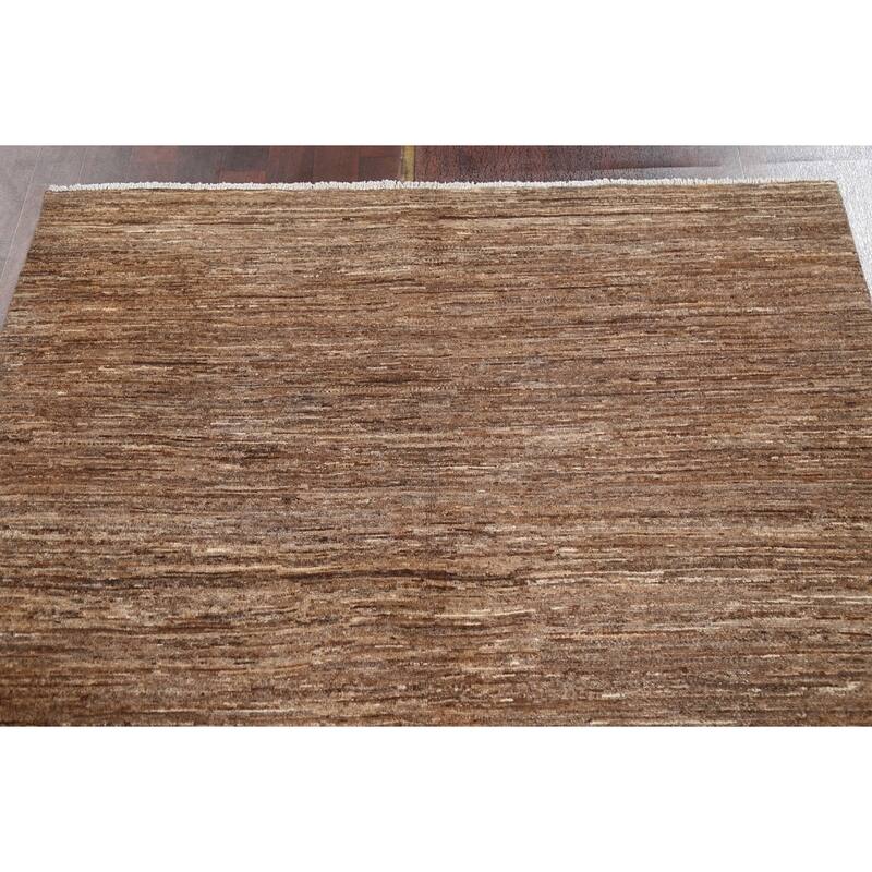 Brown Gabbeh Kashkoli Oriental Area Rug Wool Hand-knotted Foyer Carpet - 4'7" x 6'7"