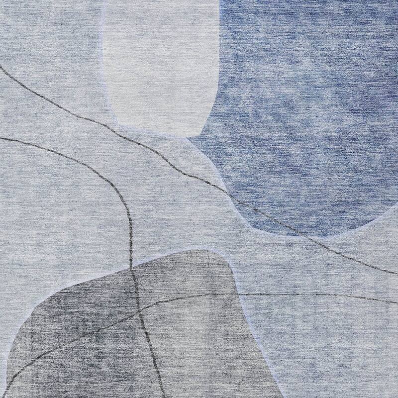 HomeRoots Abstract Transitional Rectangle Outdoor Rug