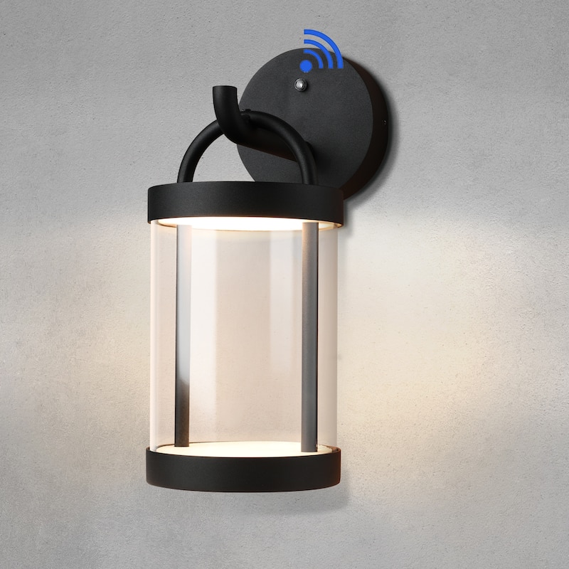 Dusk to Dawn Sensor Outdoor Wall Lights; Aluminum Exterior; Fixture Wall Sconce