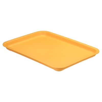 12x9" Fast Food Tray, Plastic Reusable Multi-Purpose Serving Tray Yellow