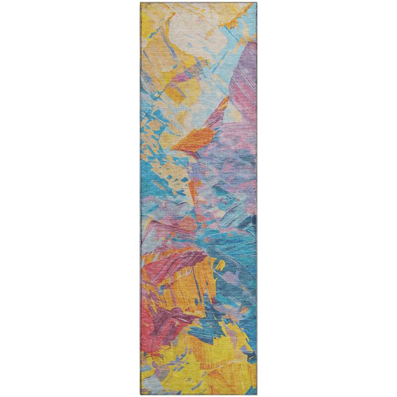 Premium Washable Super Soft Modern Brushstrokes Mayfield Rug