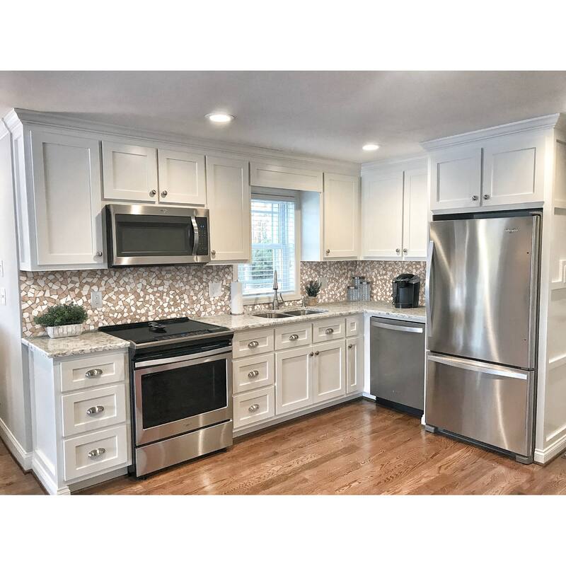Fit Mosaic 11 in. x 11 in. Marble Mesh-Mounted Mosaic Wall and Floor Tile