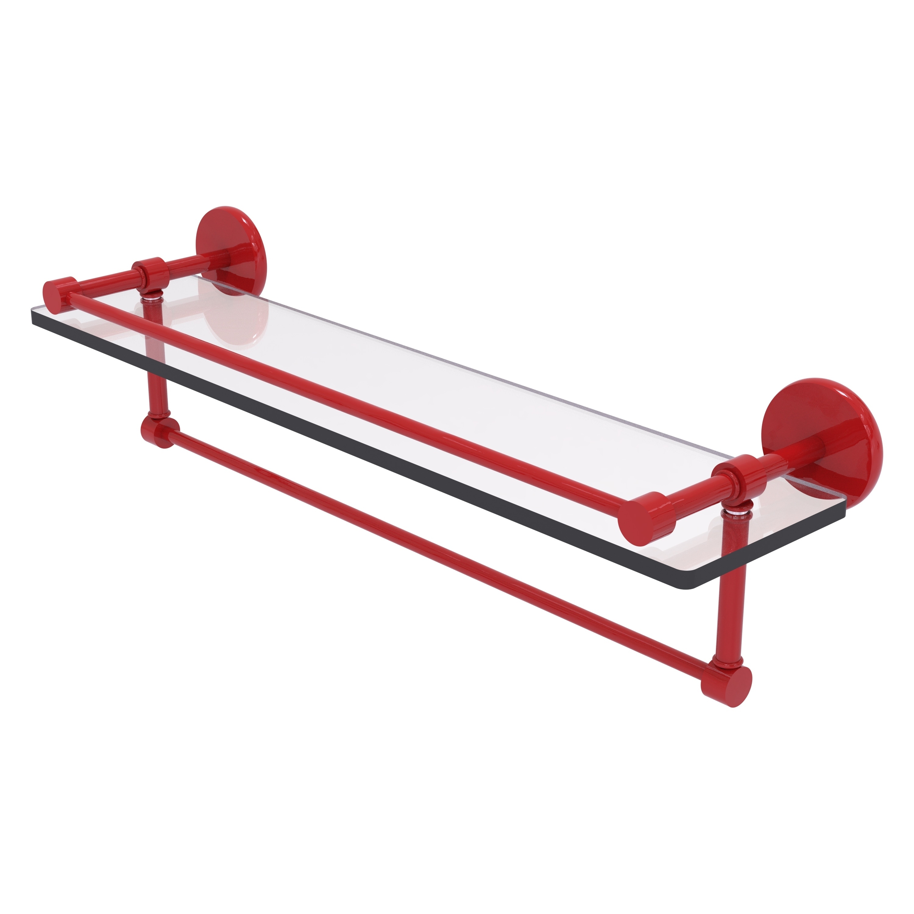 Allied Brass 16 Inch Gallery Glass Shelf with Towel Bar