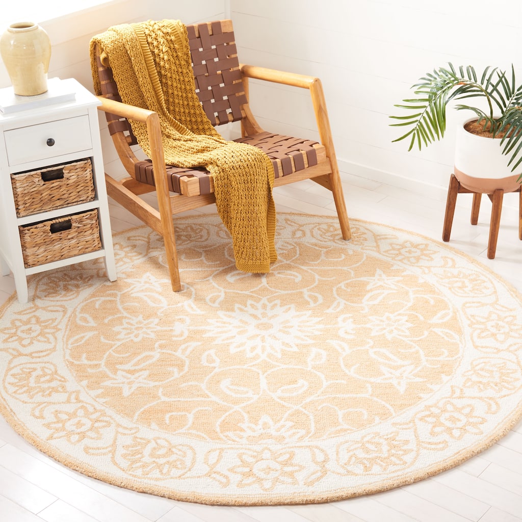 SAFAVIEH Handmade Jardin Trinchen Floral Wool Rug
