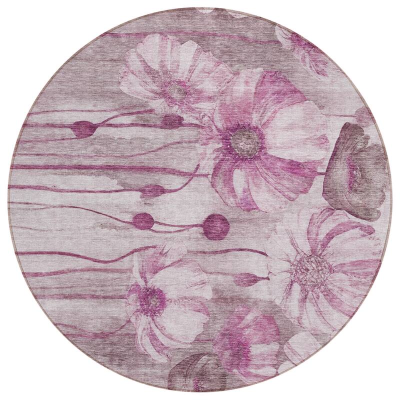 HomeRoots Floral Transitional Rectangle Outdoor Rug