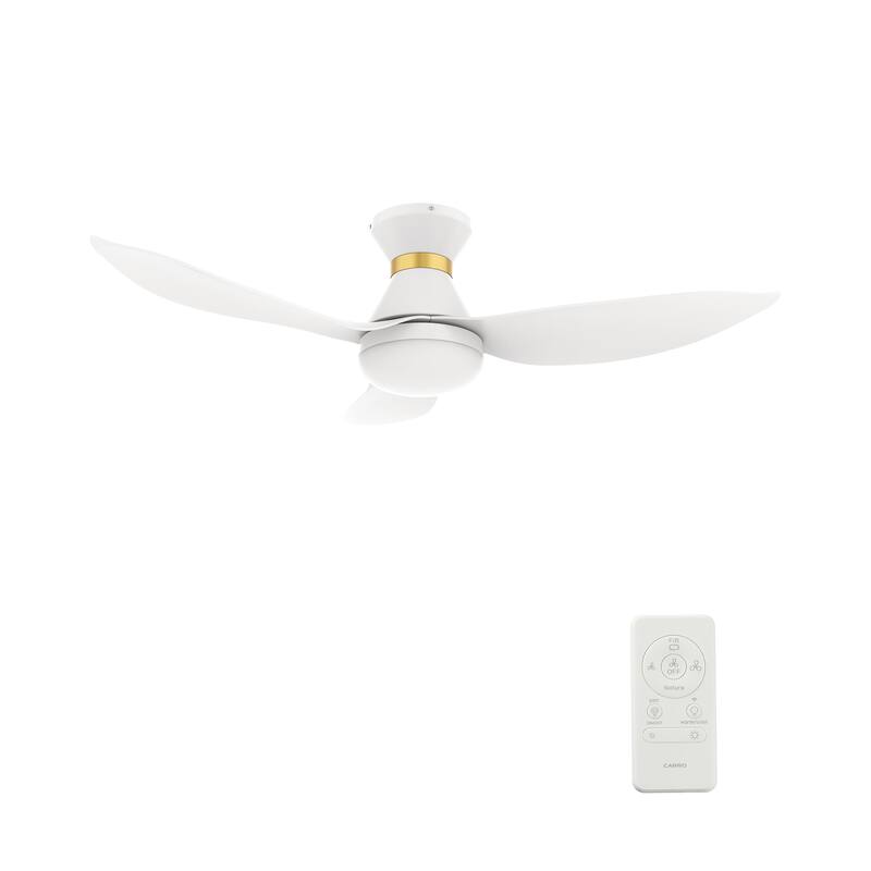 CARRO Chamomile 45" ABS 3-Blade Indoor Smart Ceiling Fan with Light and Remote Control - White