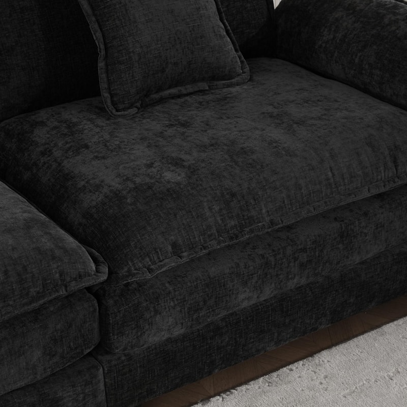 Cloud Sofa Armrests only, Sectional Couch, Comfy Double Layer Upholstered Seat Cushion, Breathable Chenille Fabric