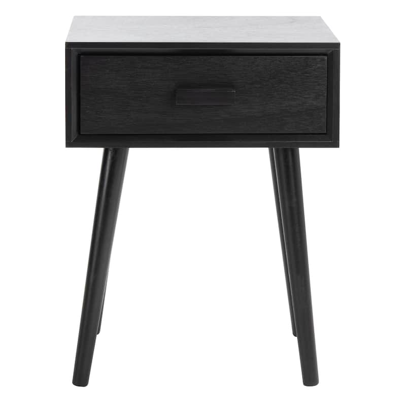 SAFAVIEH Fraida 1-Drawer Side Table - 15.8" x 11.8" x 20.8" - 16Wx12Dx21H - Black