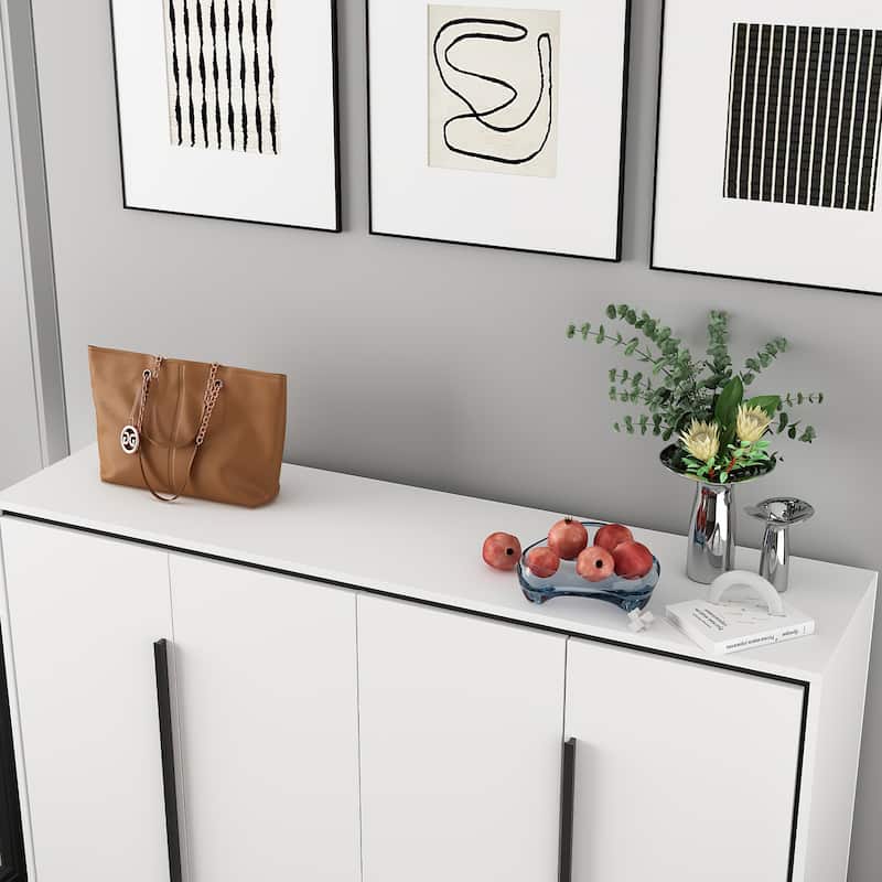 55.1"W End Table Sideboard Entryway Shoes Storage Cabinet Buffet
