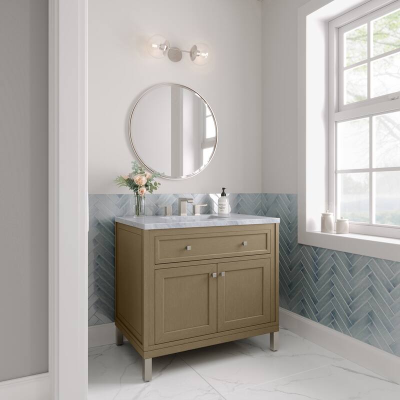 Chicago 36" Single Vanity, Walnut Whisper
