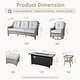 preview thumbnail 49 of 71, OVIOS 10-piece Patio Wicker Swivel Rocking Chair Set With Fire Pit