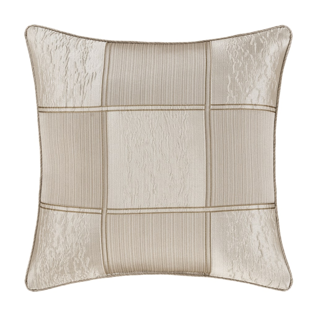 J. Queen New York Brando Flax 20" Square Decorative Throw Pillow