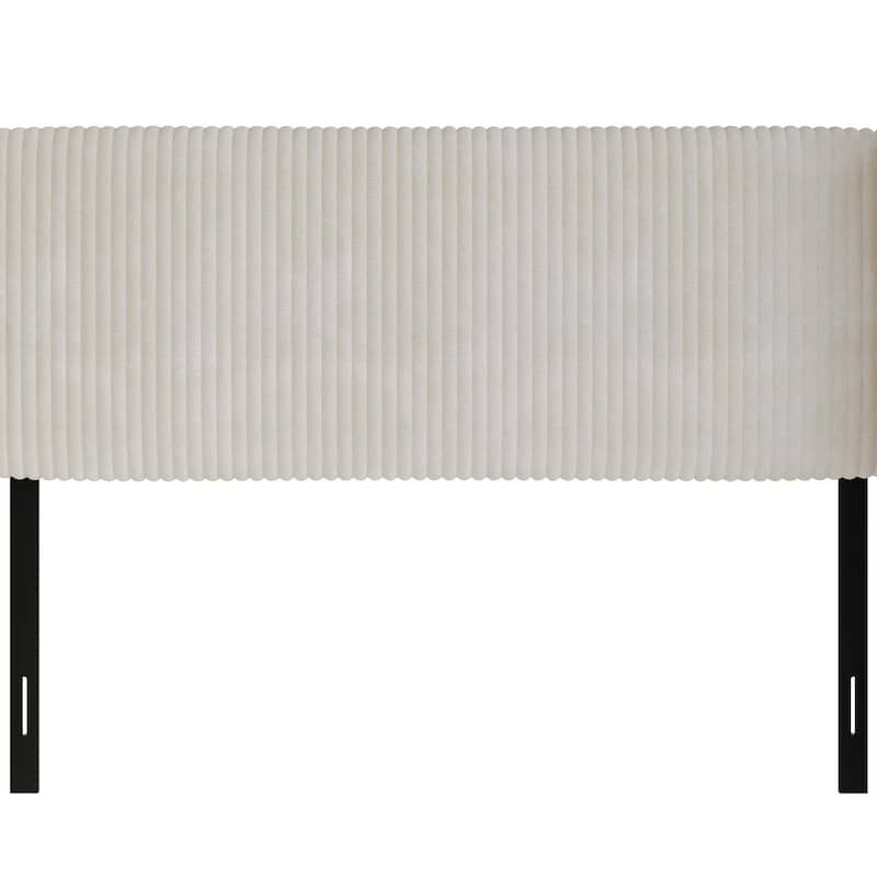 Clayfell Lenox Upholstered Wingback Headboard, Soft Corduroy, Easy to Assemble