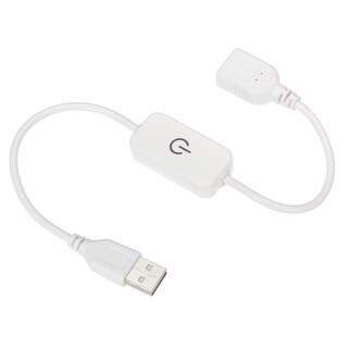 5V 3A USB Inline Tact Dimmer Switch LED Strip Lights Controller White ...