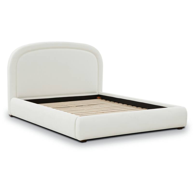 Poly & Bark Plato Queen Bed in Polar White