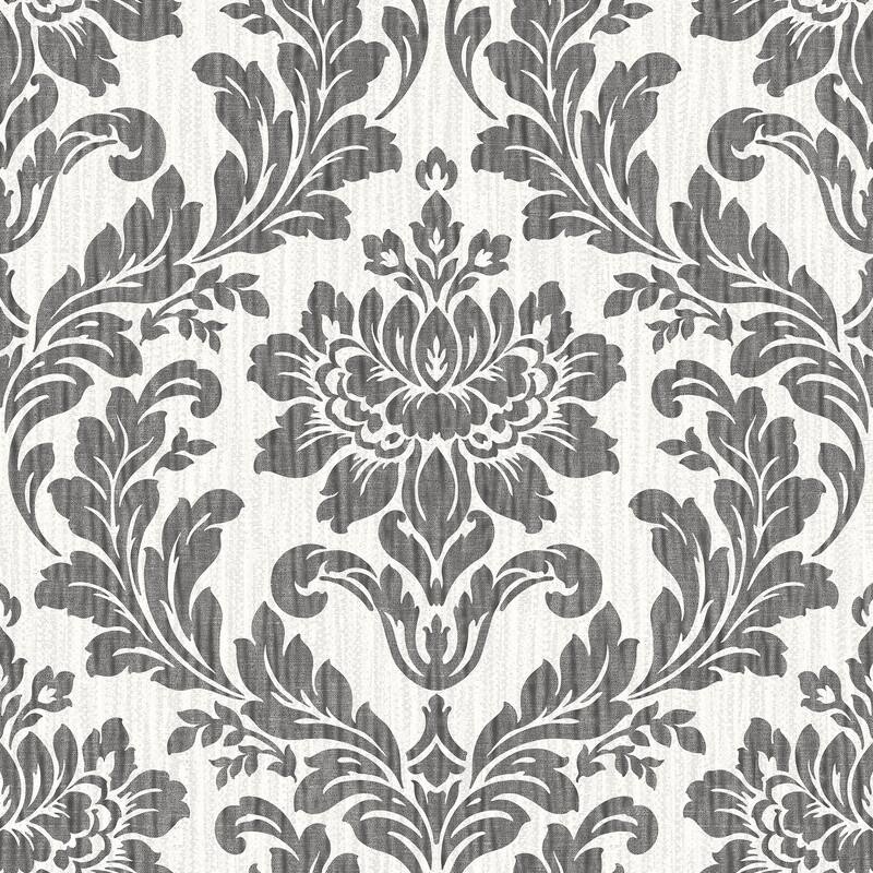 Advantage Galois Black Damask Wallpaper