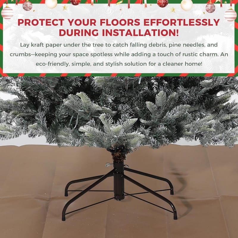 7.5 Ft Pre-Lit Slim Aspen Fir Artificial Christmas Tree