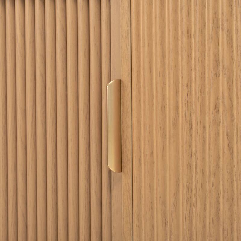 TV Stand and Coffee Table Set, 66.9'' Modern TV Console Entertainment Center with Cabinet, Round Coffee Table with Storage