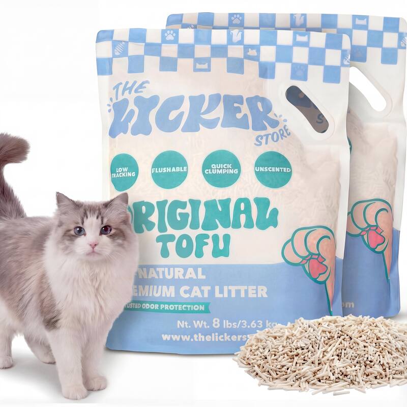 Ultra Absorbent Fast Clumping, Flushable, Natural Ingredient, Odor Control, Low Dust and Low Tracking Tofu Cat Litter - 16 LB