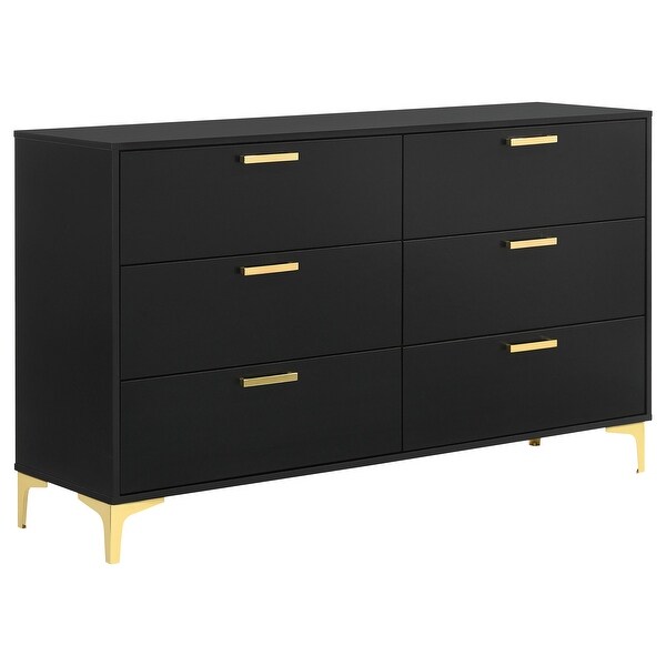 Kendall Modern Classic Wood 6 drawer Dresser