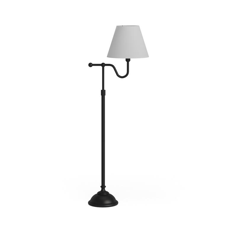 Wellesley Blackened Bronze Floor Lamp with Empire Shade