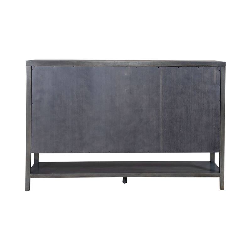 Circle View Blue Dusk Four Door Accent Cabinet
