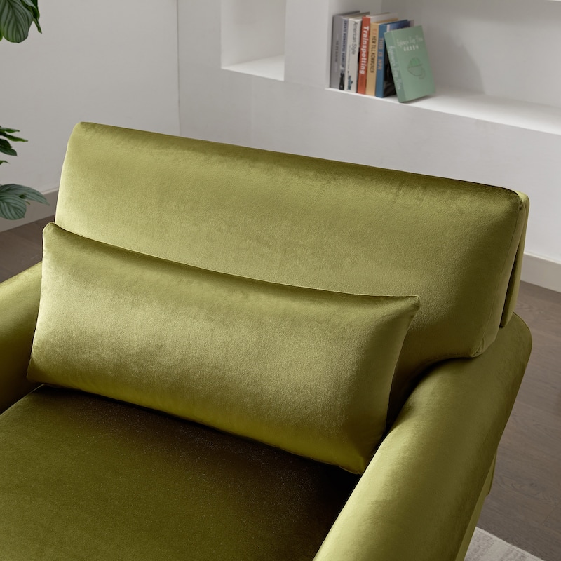37.8" Velvet Accent Chair