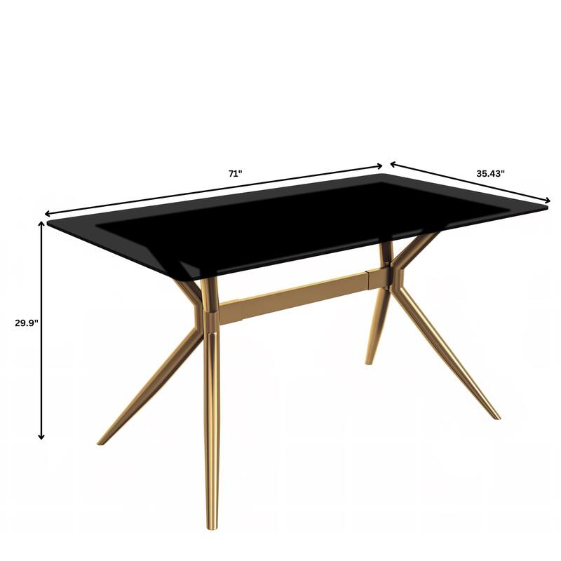 Elega Rectangular Dining Table with Sintered Stone/Glass Top