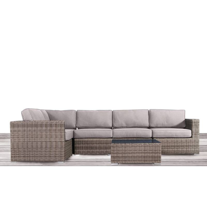 Wicker/Rattan 4 - Person Seating Group with Sunbrella Cushions