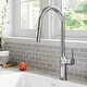 preview thumbnail 133 of 167, Kraus 2-Function 1-Handle 1-Hole Pulldown Sprayer Brass Kitchen Faucet KPF-3101 - 19 3/4" Height (Oletto collection) - CH - Chrome