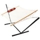 preview thumbnail 19 of 71, Sunnydaze Rope Hammock with 12-Foot Stand, Hammock Pad & Pillow